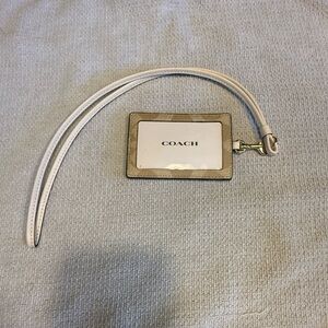 Coach Id Card Holder. Cream and white signature canvas. Brand new with tags. NWT